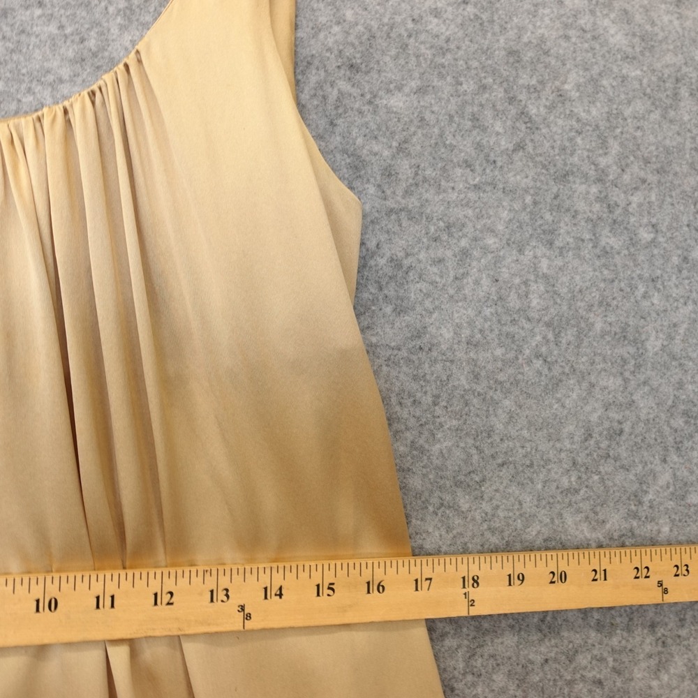 GIANNI VERSACE Dress Womens 44 M 8 Gold Silk Slip Cocktail Flowy Italian Luxury - Picture 6 of 16